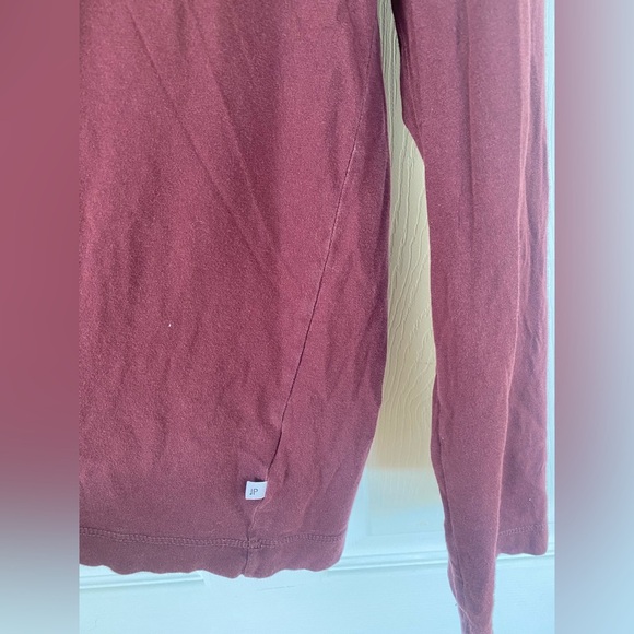JAMES PEARSE Women's Slub Long Sleeve Burgundy Top - Picture 3 of 5